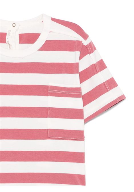 T-shirt a righe ZHOE & TOBIAH KIDS | JCS6MBIANCO/MAUVE